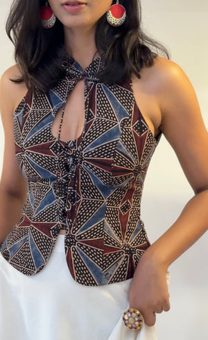 Amelia Ajrakh Halter Top