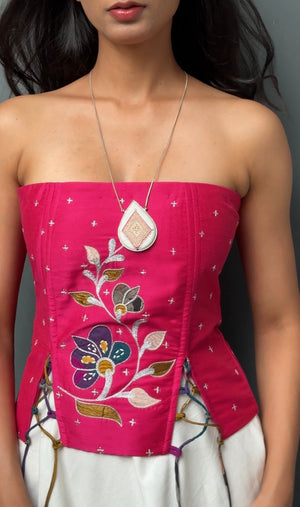 Flamingo Applique Corset