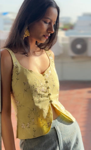 Limon Embroidered Corset Top