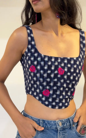 Lily of the Nile Ikat Corset