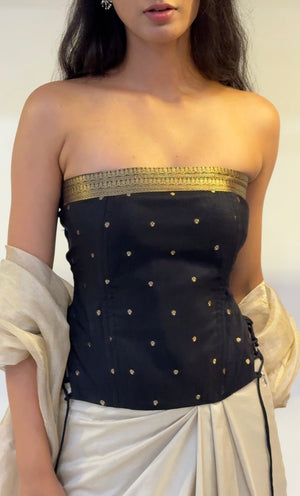 Maya Strapless Silk Corset