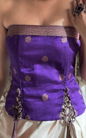 Viola Strapless Silk Corset