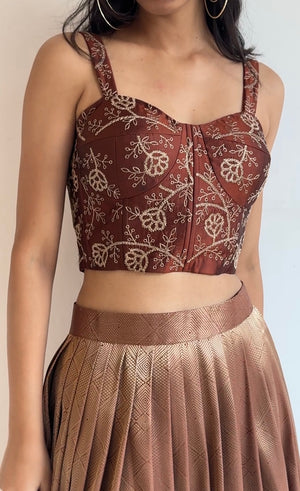 Bronze Silk Bustier