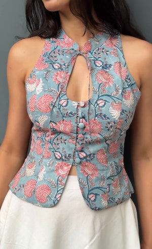 Blue Orchid Halter Top