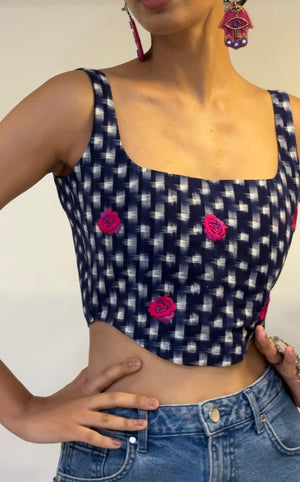 Lily of the Nile Ikat Corset
