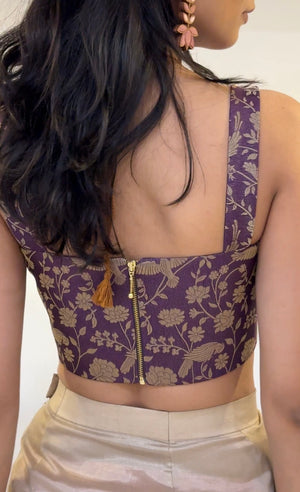 Mulberry Brocade Corset