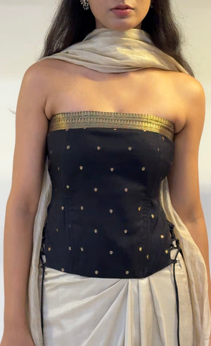 Maya Strapless Silk Corset