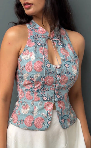 Blue Orchid Halter Top