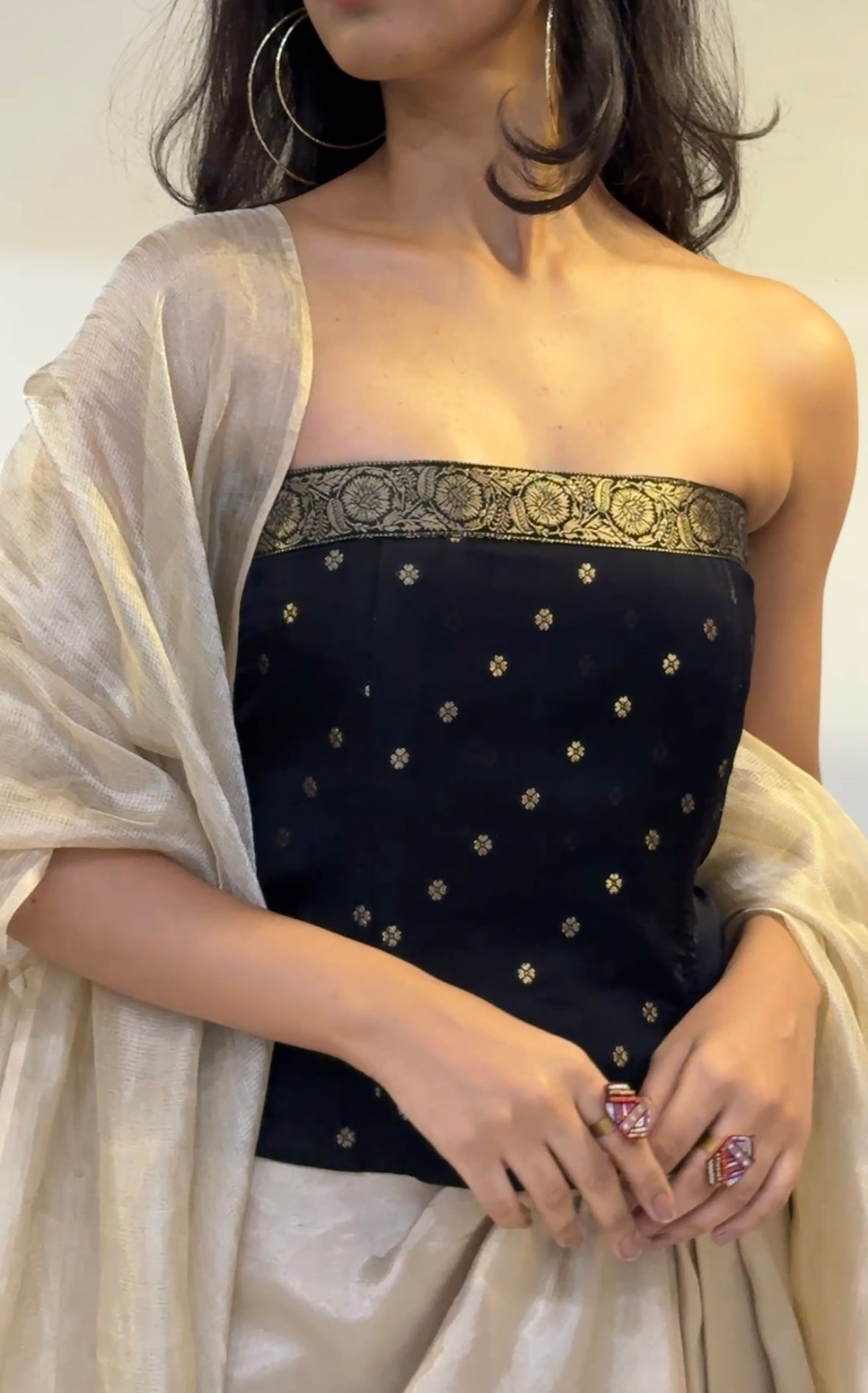 Maya Strapless Silk Corset