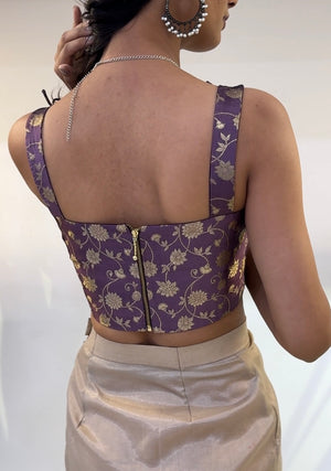 French Rose Brocade Corset