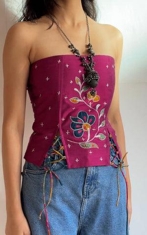 Hummingbird Applique Corset