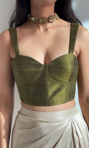 Raw Silk Bustier