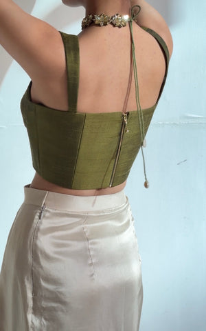 Raw Silk Bustier