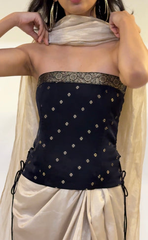 Maya Strapless Silk Corset