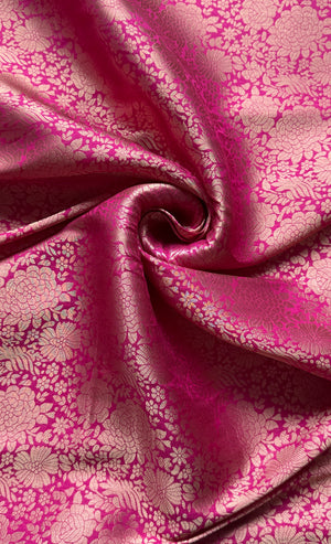 Flamingo Brocade Corset With Sleeves