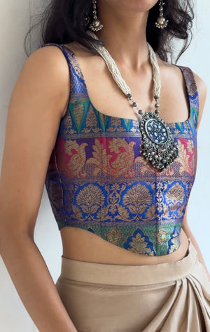 Peacock Blue Corset