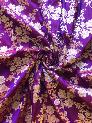 Purple Brocade Silk Bustier