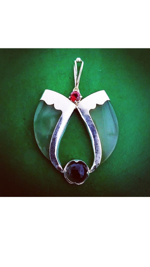 AVANI Faux Tiger Claw Red Lens Pendant By Baka