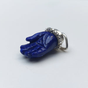 Pichwai Lapiz Lazuli Hand Pendant By Baka
