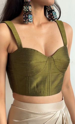 Raw Silk Bustier