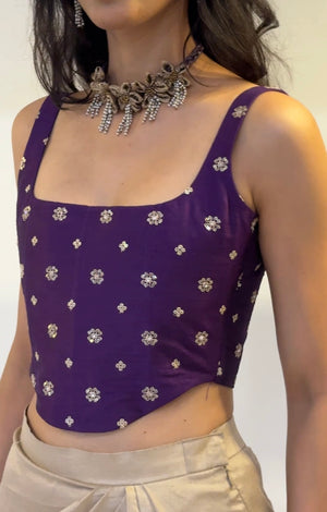 Orchid Embroidered Corset