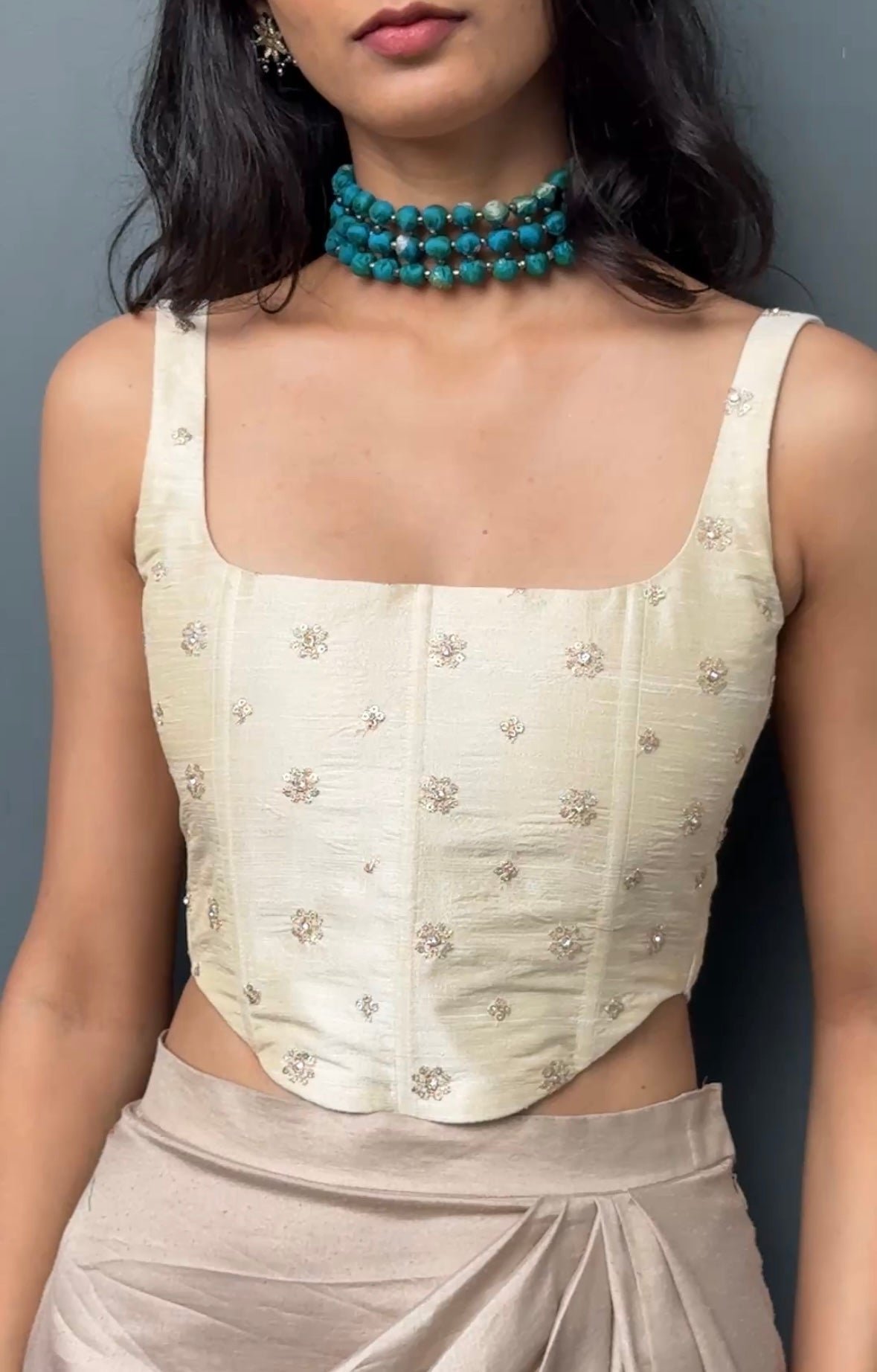 Pearl Embroidered Corset