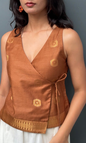 Kaapi Saree Wrap Top