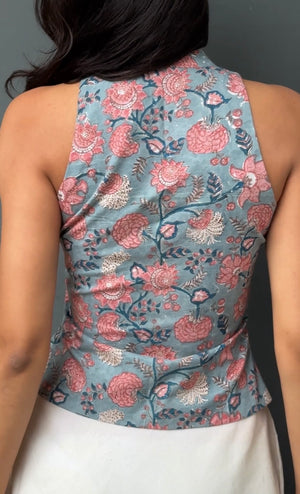 Blue Orchid Halter Top