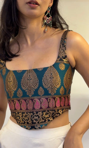 Firozi Corset