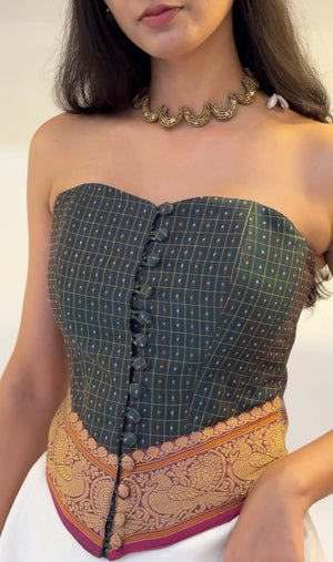 Morni Checkered Overbust Corset