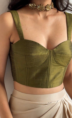 Raw Silk Bustier