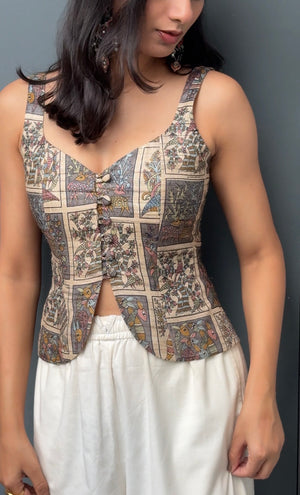 Bagiya Tussar Corset Top