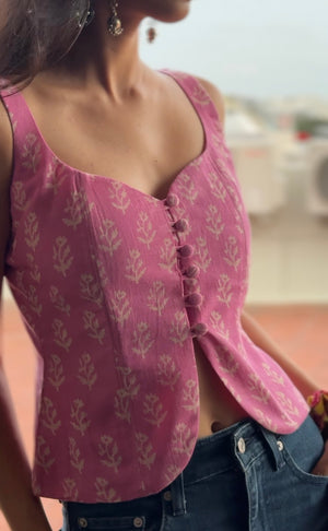 Flamingo Corset Top