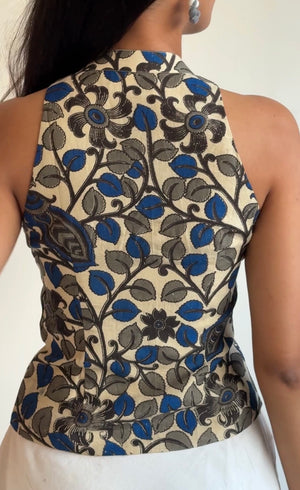 Kalamkari Floral Halter Top