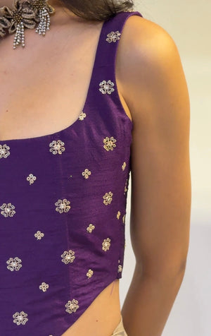 Orchid Embroidered Corset