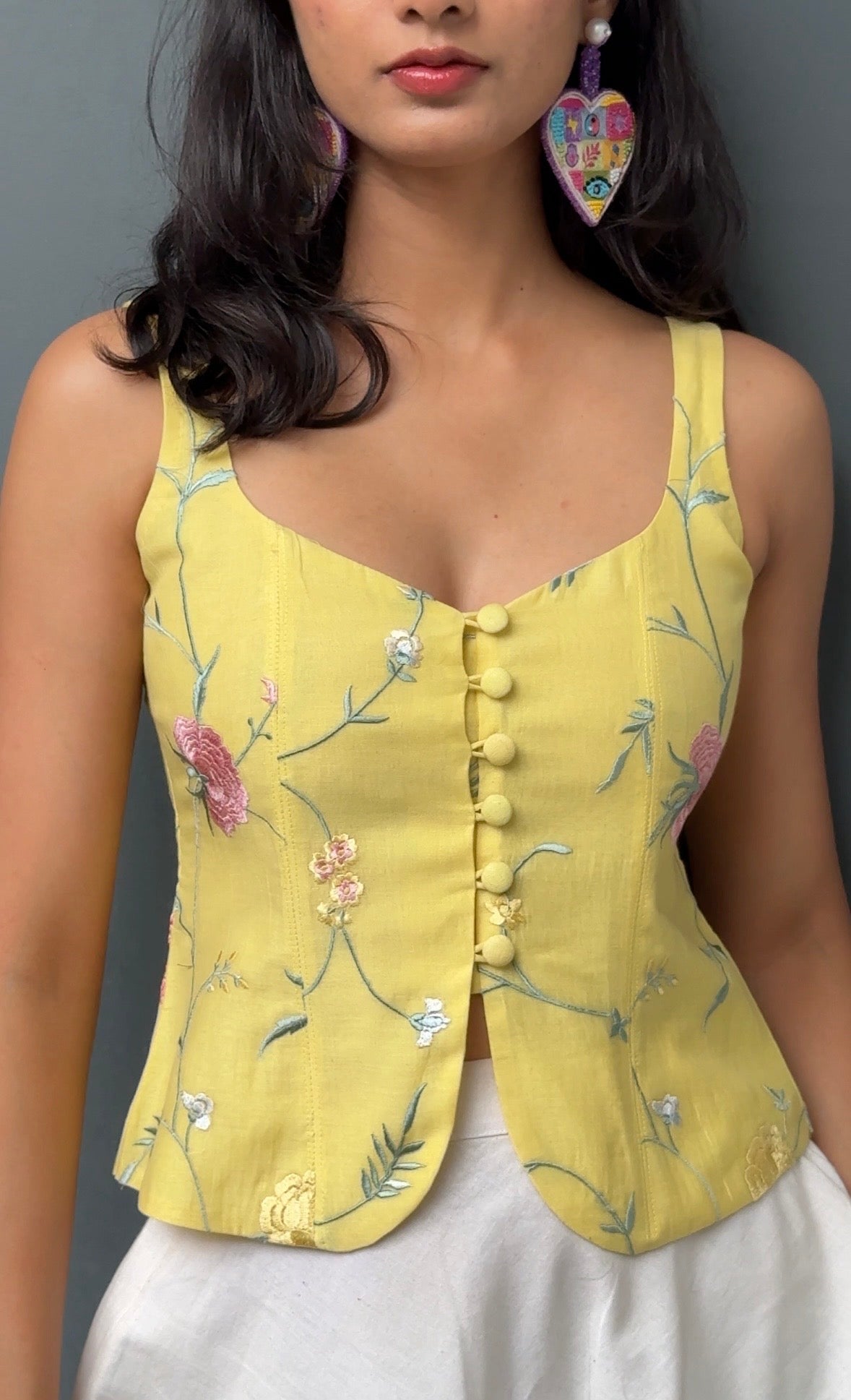 Butter Yellow Corset Top