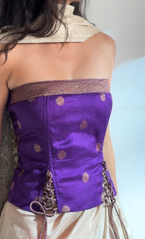 Viola Strapless Silk Corset