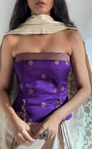 Viola Strapless Silk Corset