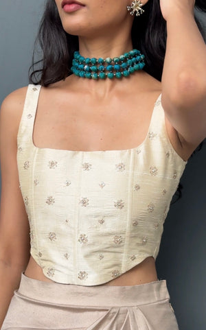 Pearl Embroidered Corset