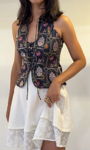 Jharokha Halter Top