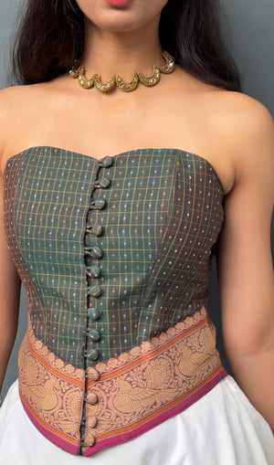 Morni Checkered Overbust Corset