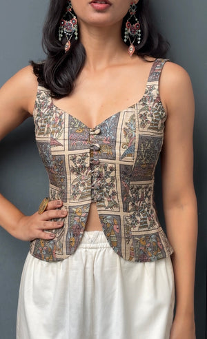 Bagiya Tussar Corset Top