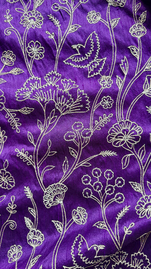 Royal Purple Embroidered Corset