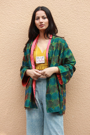 Hand Embroidered Silk Reversible Jacket