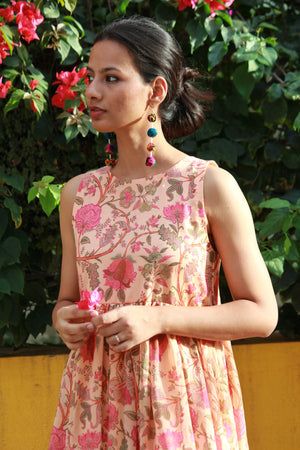 California Peach Midi Dress