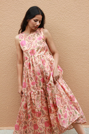 California Peach Midi Dress
