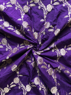 Purple Brocade Silk Bustier