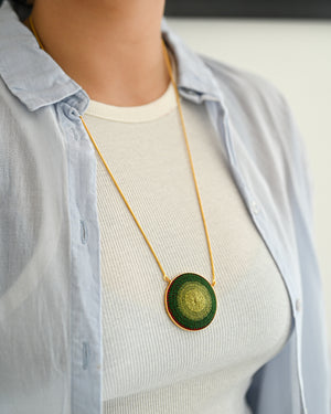 Olive Ombre Pendant By Solayi