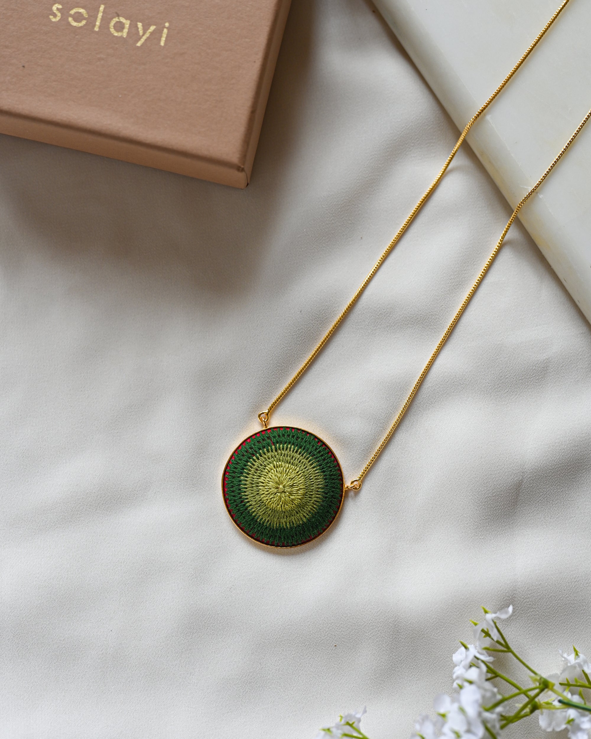 Olive Ombre Pendant By Solayi