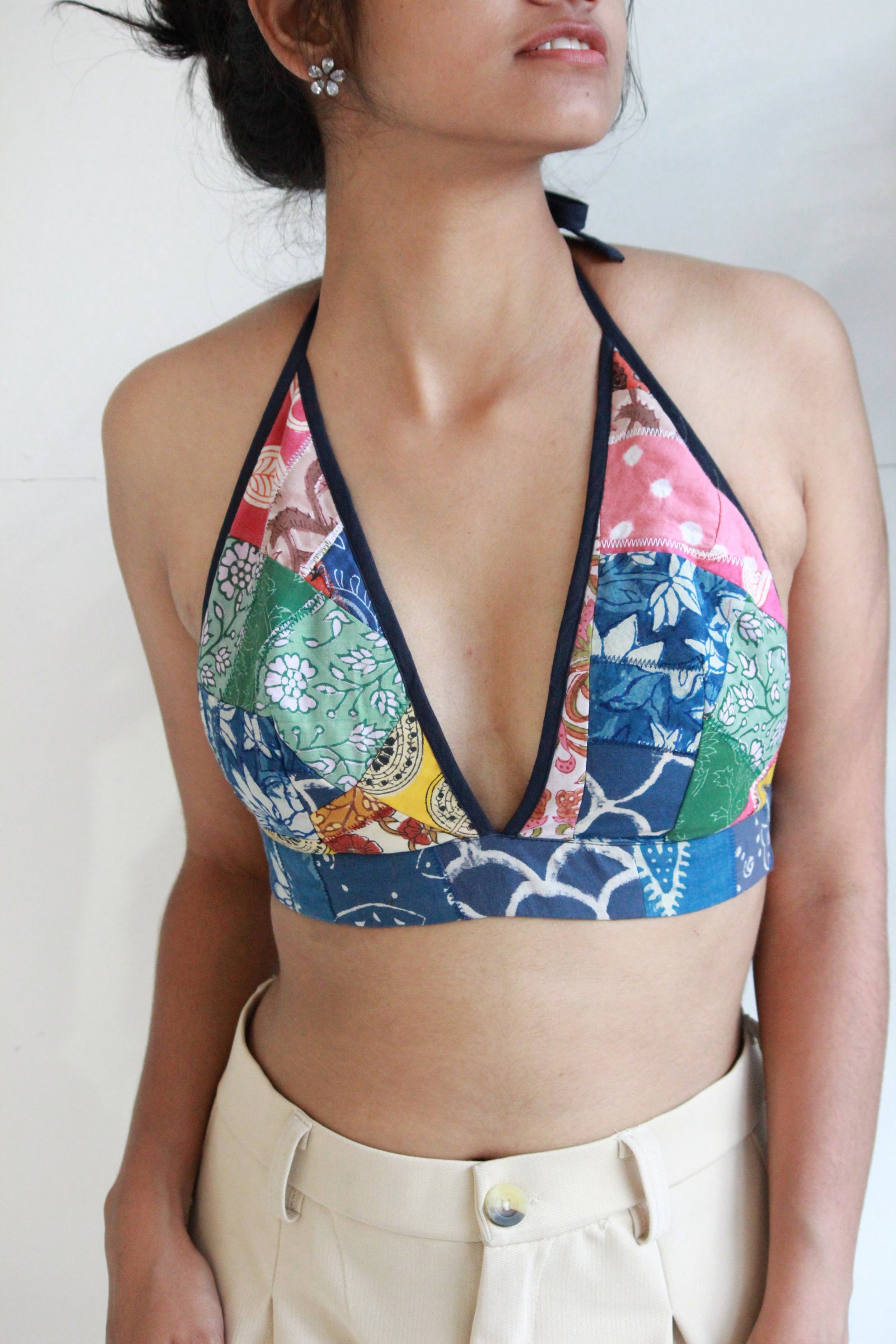 Patchwork Bralette By Blue Gulmohar
